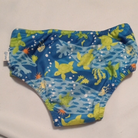 Blue Swim Diaper with Fish and Turtle Design - Picture 2 of 9
